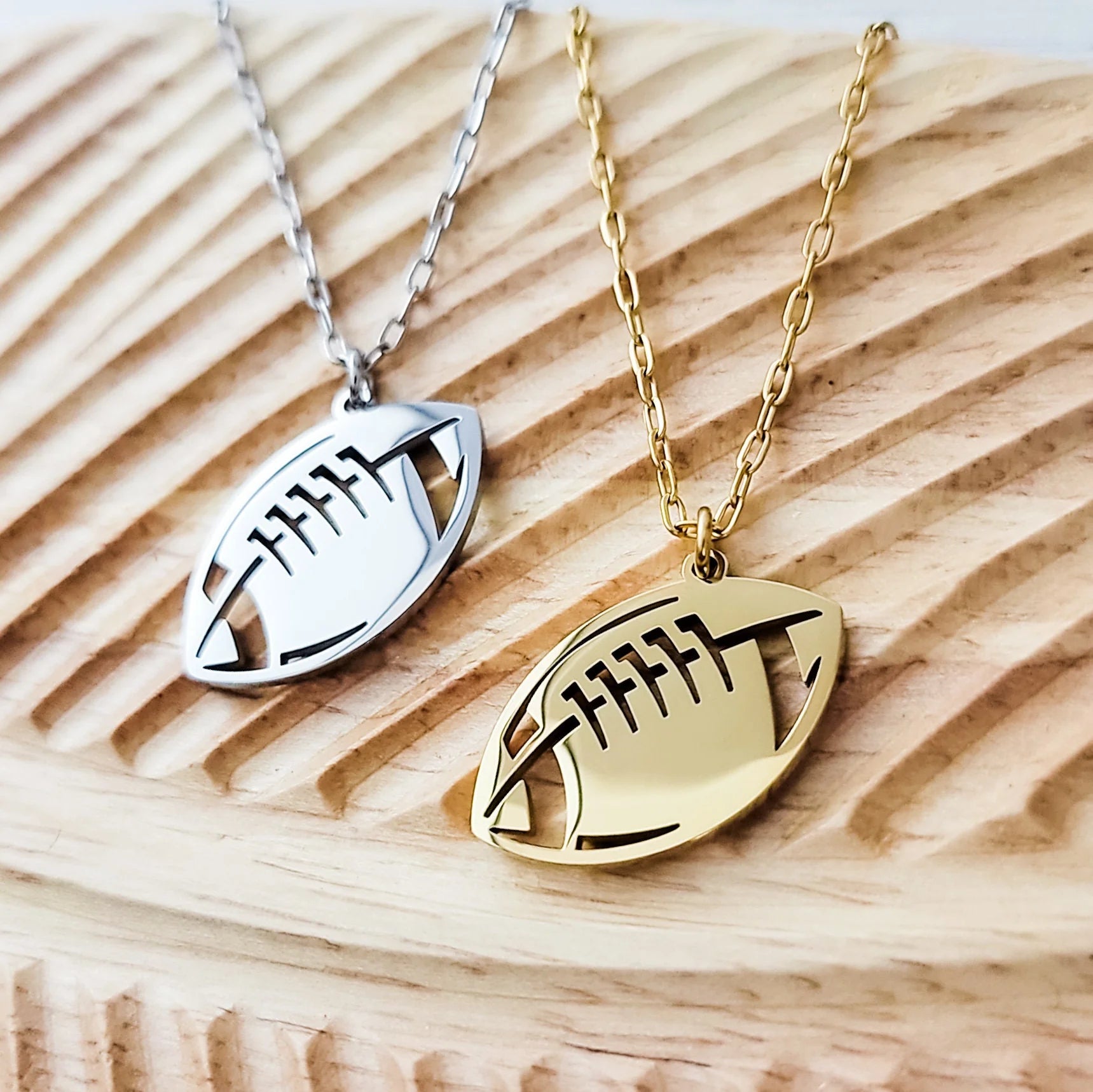 Football Pendant Necklace