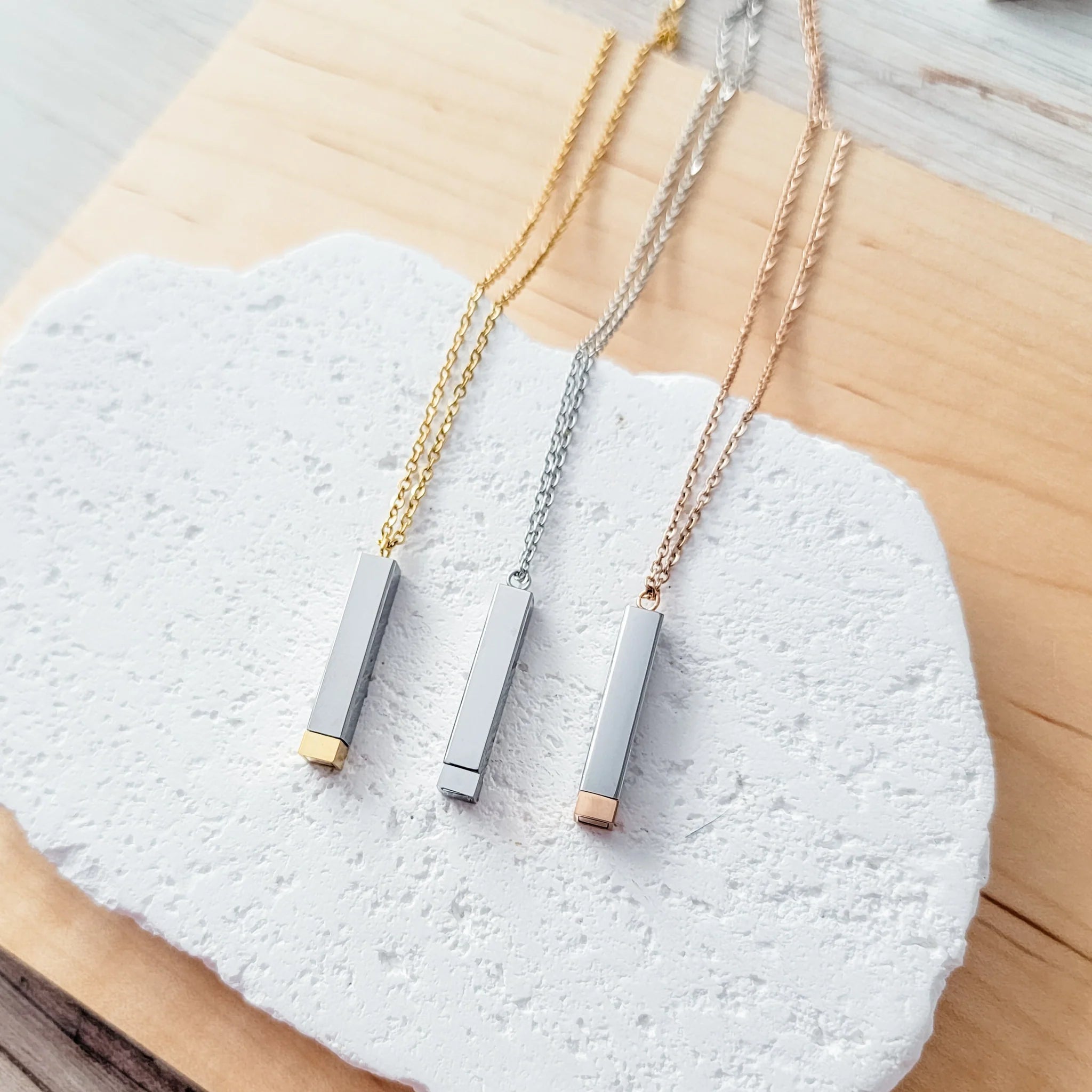 Hidden Message Bar Necklace