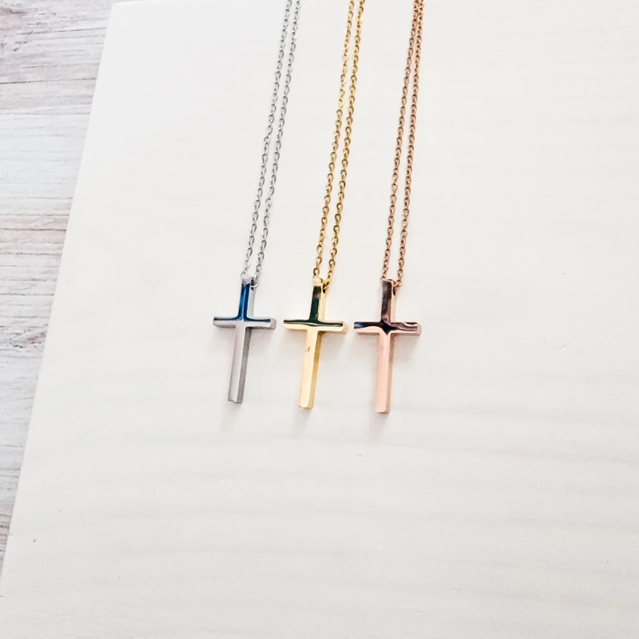 Vertical Cross Necklace
