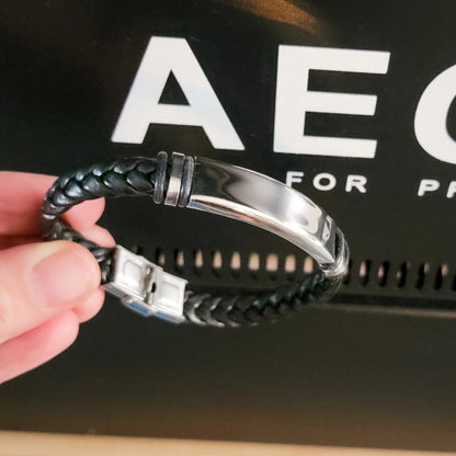 Black Braided Cord Men's Bracelet